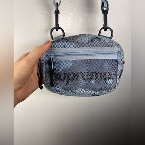 Supreme Blue and Black Mesh Crossbody Bag